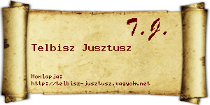 Telbisz Jusztusz névjegykártya